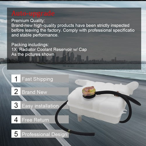 DURAFORCE Fit For Jeep Liberty 3.7L V6 2002-2007 Radiator Coolant Overflow Tank 52079788AE