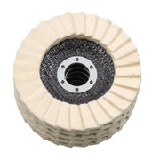 DURAFORCE 5PCS 4.5"×7/8" Felt Flap Disc Polishing Flap Discs Wool Flap Buffing Wheel Pad