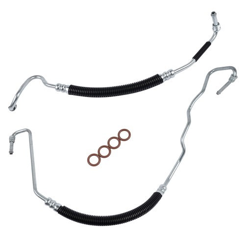 DURAFORCE 2pcs Power Steering Pressure Line Hoses for Chevy Silverado GMC Sierra 6.6L V8