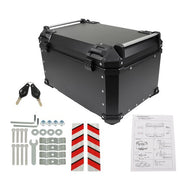 DURAFORCE 65L Black Motorcycle Tour Tail Box With Security Lock Waterproof Top Case