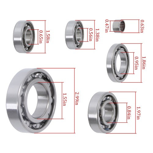DURAFORCE 822236 HR00055/HR00057/K078 For Honda TRX 350 full bearing+full oil seal 18PCS