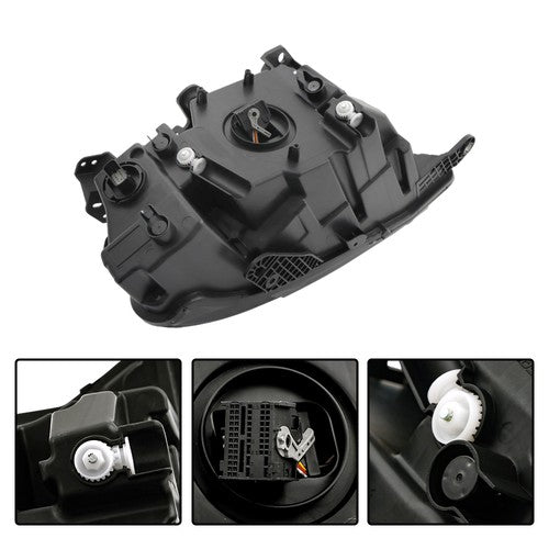 DURAFORCE For Grand Cherokee 2021-2024 (w/o Animation & Leveling) Pair Headlamps LED Black