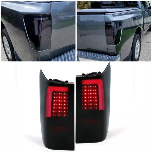 DURAFORCE Smoked Tail Light Assembly LED Brake Lamp For 2004-2015 Nissan Titan pickup