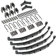 DURAFORCE Tandem Trailer Axle Suspension Kit 4 Leaf Springs U-bolt & Hanger Kit 3500lbs