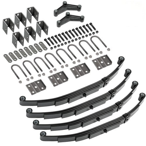 DURAFORCE Tandem Trailer Axle Suspension Kit 4 Leaf Springs U-bolt & Hanger Kit 3500lbs