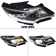 DURAFORCE LED DRL Headlights w/ Bulbs Headlamps Left & Right for 2016-2018 for Kia Optima