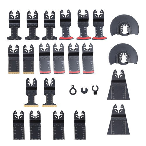 DURAFORCE 25PCS Oscillating Tool Professional Bi-Metal Multitool Blades Kits for Wood Nail