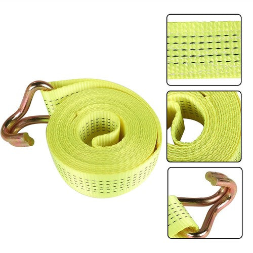 DURAFORCE 8-Pcs 2" x 15 Ft Ratchet Straps With J Hook 5000 Lbs Heavy Duty Tie Downs
