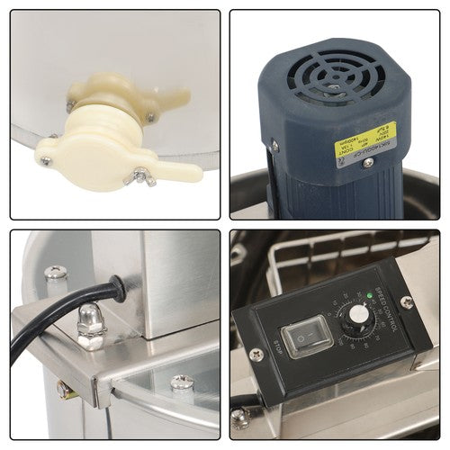 DURAFORCE 3 Frames Stainless Steel Electric Honey Extractor Beekeeping Equipment 1300RPM