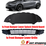 DURAFORCE Front Bumper Lower Grill & Lower Splash Shield Guard For 2020-2023 Tesla Model Y