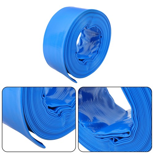 DURAFORCE 3 x 50FT PVC Irrigation Hose With Two Hose Collets Blue New