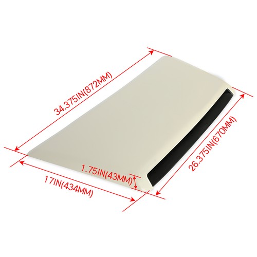 For 2014-2021 Toyota Tundra SR5 Crew Cab Front Hood Scoop Vent Bulge Kit White