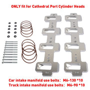 DURAFORCE For 551316 Cathedral Port Cyl Head to Rectangle Port Intake Manifold Adapters