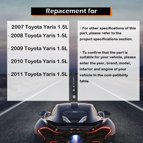 DURAFORCE Driver+Passenger Side For Toyota Yaris 07-11 Fog Lamp Assembly w/ Switch Wiring