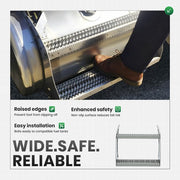 DURAFORCE 26" Fuel Tank Step For Peterbilt 389 All Models Silvery Non-Slip Fuel Tank Stair