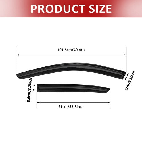 DURAFORCE Window Vent Visor Sun Rain Guard Gloss Black 4PCS for 2008-2012 for Honda Accord