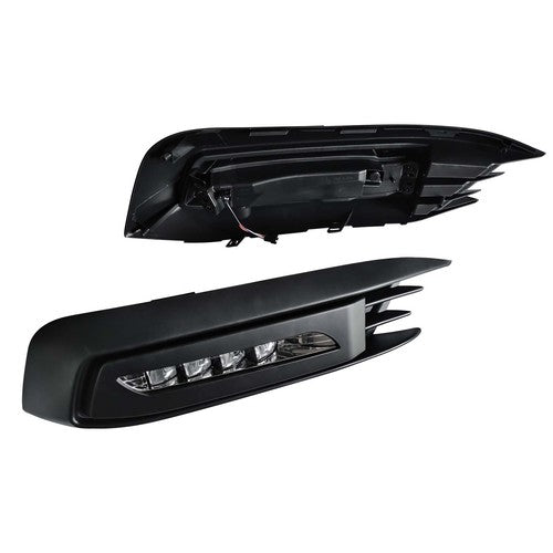 DURAFORCE Pair For 2016-2018 Honda Civic LED DRL Fog Light W/Turn Signal Lamp LH+RH