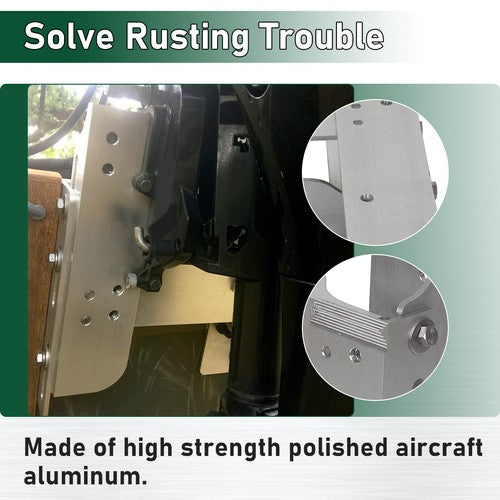 DURAFORCE Adjustable 4'' Set Back Aluminum Jack Plate Tool Outboard Boat Motor For JPL4400