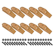 DURAFORCE 6684447 Trenching Bucket Teeth 10PK with Bolts and Nuts 20PK for 5/8" Bucket Lip