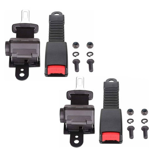 DURAFORCE 2 PCS Golf Cart Black Seat belts with buckles For EZGO Yamaha Club Car Universal