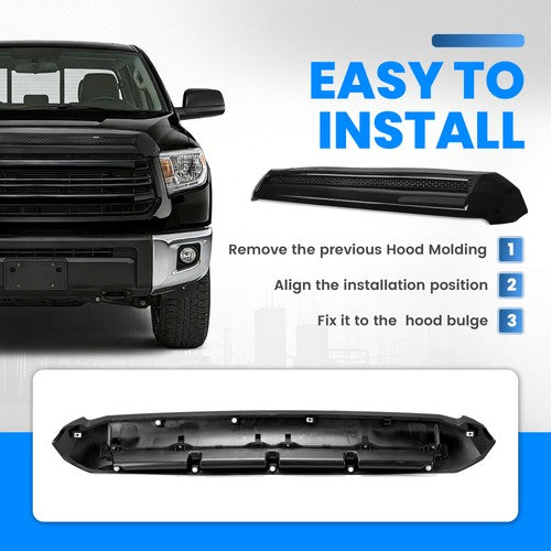Front Upper Hood Molding Grille for Toyota Tundra 2014-2021