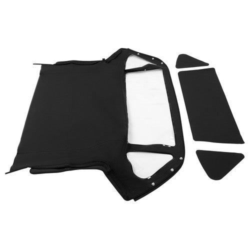 DURAFORCE Convertible Soft Top w/ Clear Window Black Sailcloth Vinyl For MG Midget 1970-80