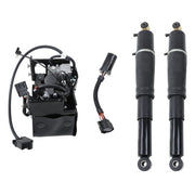DURAFORCE Rear Pair Air Suspension Shocks & Compressor For Chevrolet Cadillac GMC 01-13