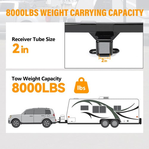 Class 3 Trailer Hitch 2 Inch Tow Receiver for Toyota RAV4 2019-2023 Powder Coated