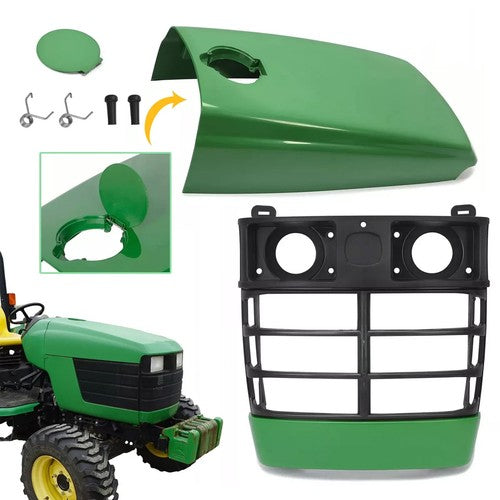 DURAFORCE New Upper Hood w/Fuel Door Front Grille Combo For John Deere 4500 4600 4710 4610