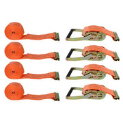 DURAFORCE 4PCS 15' E Track Ratchet Tie Down Strap Truck Trailer Enclosed Cargo Van Straps