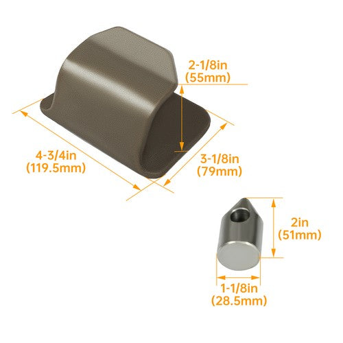 DURAFORCE Loader Hook & Pin Set For John Deere Quick Attach Weld Bracket H120 210 200X 410