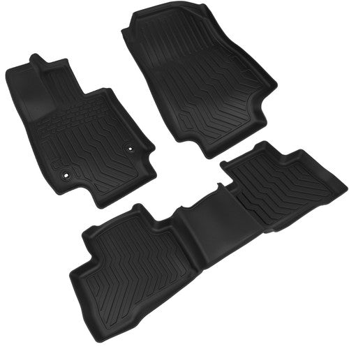 DURAFORCE TPE Floor Mats Liners for Toyota RAV4 2019-2025 Not for Hybrid or Prime Black