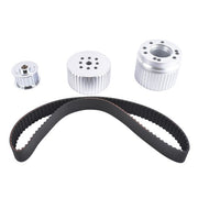 DURAFORCE Billet Aluminum Gilmer Belt Drive Pulley Kit for Chevy BBC 396 427 454 SWP/LWP