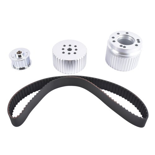 DURAFORCE Billet Aluminum Gilmer Belt Drive Pulley Kit for Chevy BBC 396 427 454 SWP/LWP