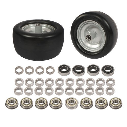 DURAFORCE 2 Pack 11x6.00-5 Flat Free Tire And Wheel Solid Rubbe For Mower Tires
