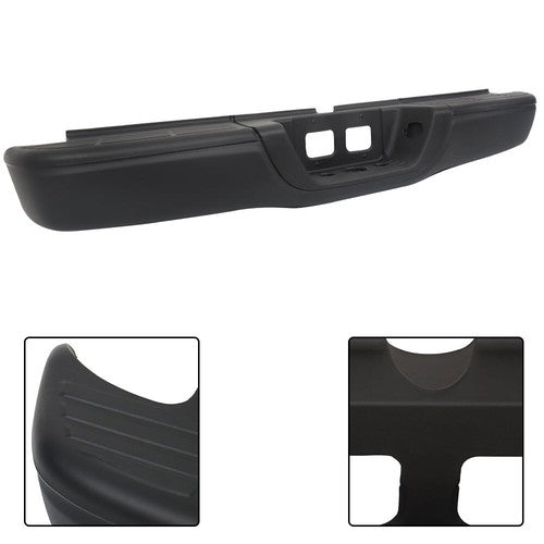 DURAFORCE Car Metal Rear Bumper Black Rear Powdercoated Fit For Toyota Tundra 2000-2006