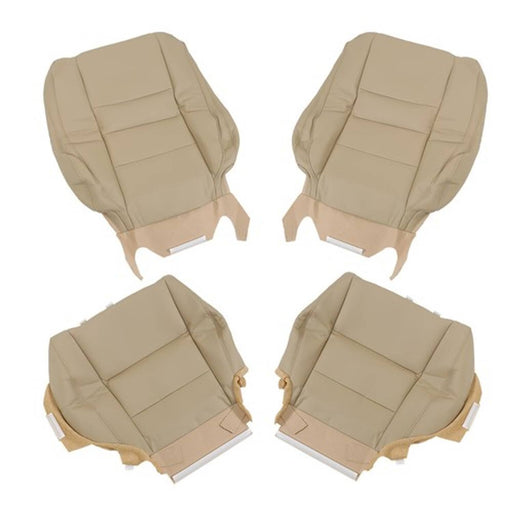DURAFORCE New Driver Passenger Side Leather Seat Cover 4Pcs Tan For Honda Accord 2008-2012