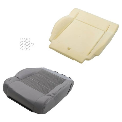 DURAFORCE Cloth Passenger Bottom Seat Cover&Foam Cushion Gray For Jeep Wrangler 2007-2012
