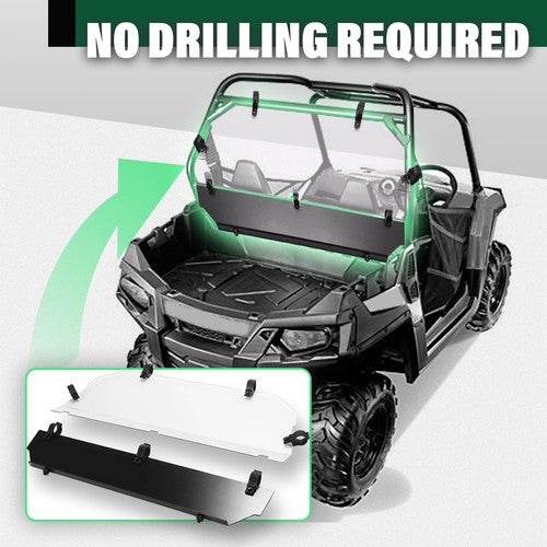 DURAFORCE Rear Clear Windshield Back Window For RZR 800/ 800 S 2008-2014 UTV Full