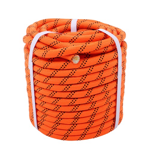 DURAFORCE 5174 Pounds Orange Black1/2 in X120' 48 Stranded Braided Rope Breaking Strength
