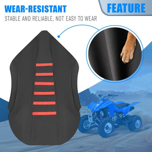 Red Gripper Seat Cover Anti Slip for Suzuki Quadsport Z400 LTZ400 2003 2009 2008