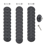 DURAFORCE 30 PCS 2 Inch Mixed Curved Roll Lock Quick Change Sanding Discs 40/60/80 Grit