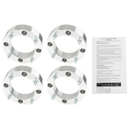 DURAFORCE 4X Wheel Spacers 4x156 2" 131mm 3/8"-24 For Polaris Sportsman Silver New