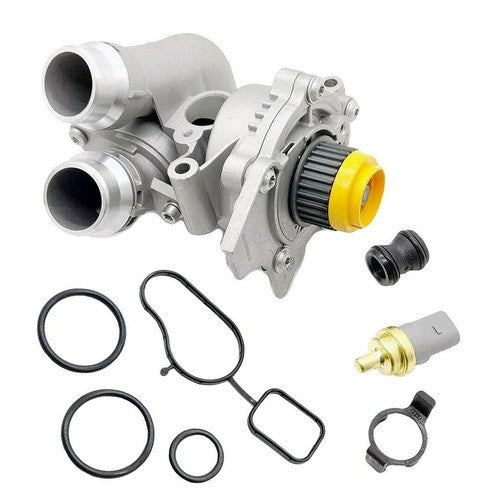 DURAFORCE Aluminum Water Pump Thermostat Assembly For Audi A3 2008-2013 A4 2009-2012