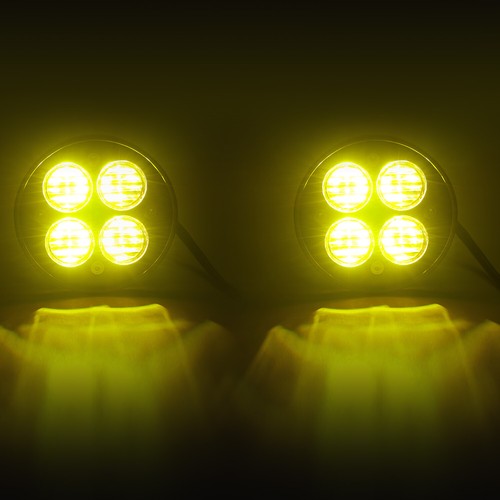 Pair LED Fog Lights Amber With Brackets for Toyota Tacoma 4Runner Tundra 2010-2023
