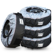 DURAFORCE Tyre Cases+Tyre Bags Car Cover 4Pcs New W/ Handheld For Gray 420D And Black 600D