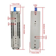 DURAFORCE Locking Drawer Slides 12 Inch Full Extension & Lock 500 lb Load Capacity 1 Pair