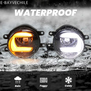 DURAFORCE LED Fog Lights DRL Clear Lens Turn Signal w/Wiring for 2009 2010 Toyota Corolla