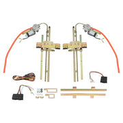 DURAFORCE Set 2 Door Street Hot Rat Rod Flat Glass Power Window w/ Switches Wiring NEW