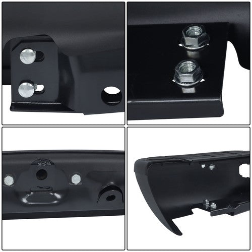 DURAFORCE Step Rear Bumper Without Sensor Hole Black Steel Fit For Chevrolet S10 1998-2004